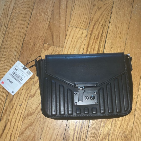 Zara Other - Zara Black Leather Crossbody Bag